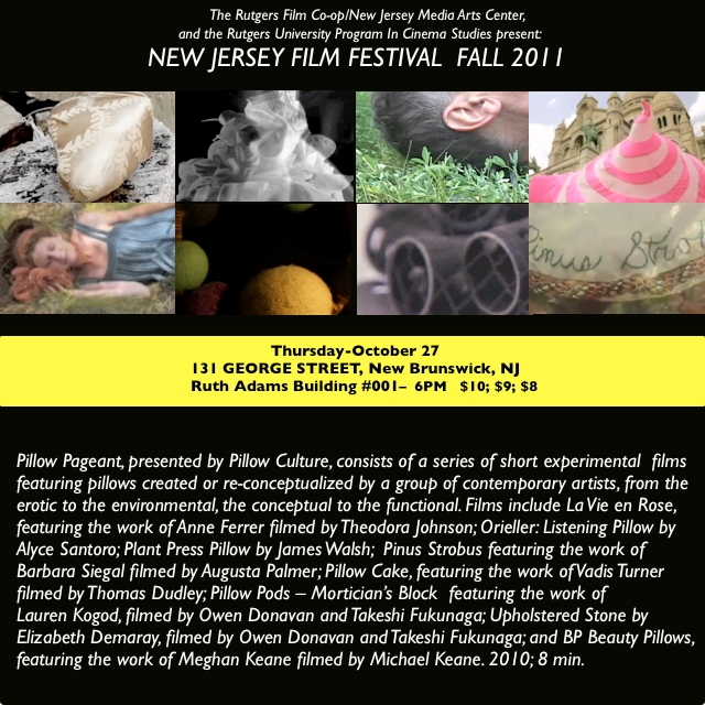 PILLOW CULTURE presents PILLOW Pageant: 1 minute films at the NEW JERSEY FILM FESTIVAL